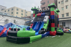 Best Bouncy Castle Inflatable Block Dual Lane Combo Backyard Bounce House With Slide