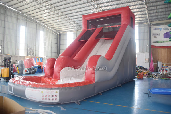 Commercial Inflatable Wet And Dry Water Slide Exciting Climb And Slide With Inflatable Splash Pool