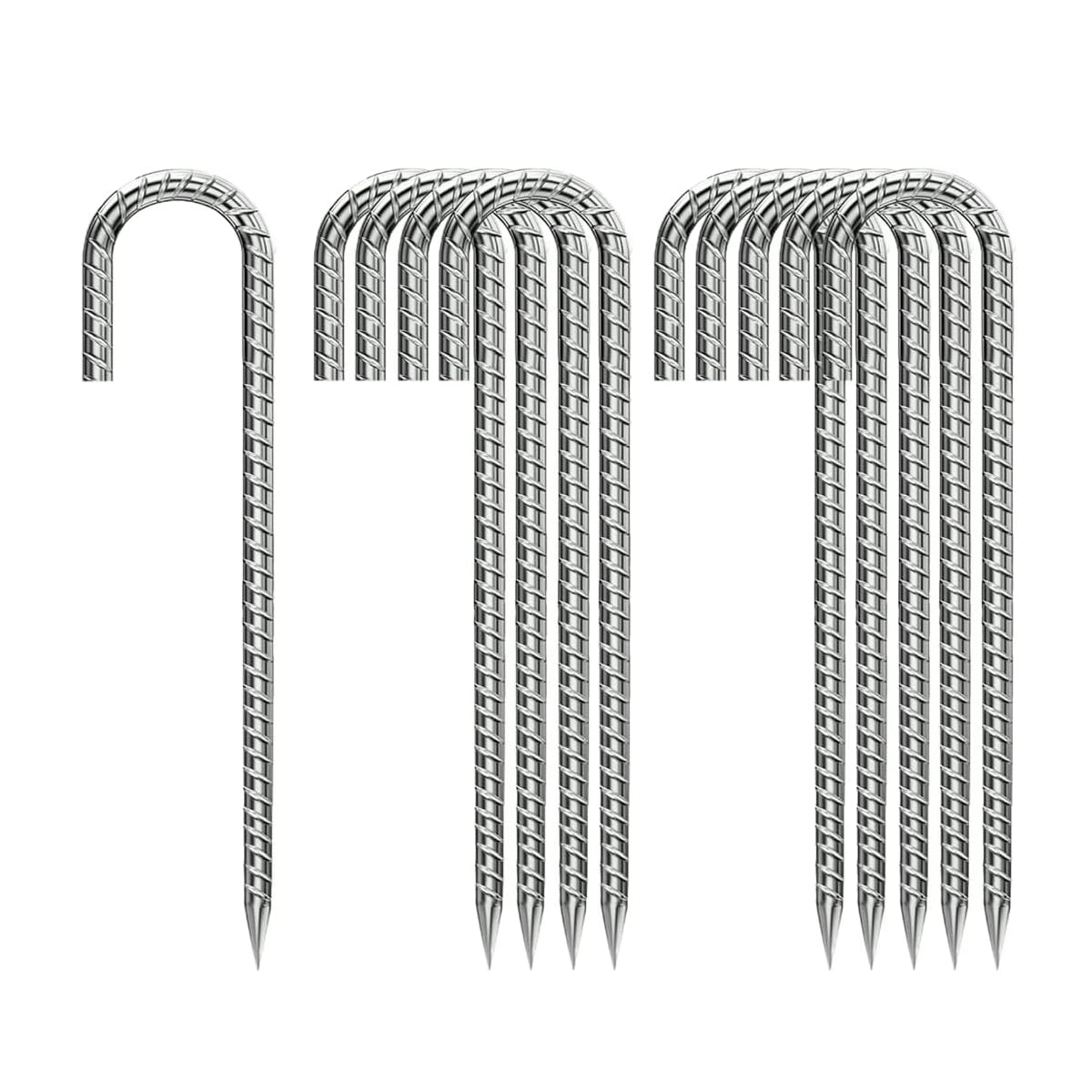 Rebar-Stakes-12-Inch, Inflatable Products Ground Stakes Heavy Duty J-Hook Ground Anchors