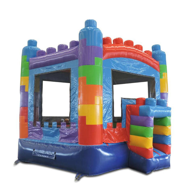 Mega Block Bounce House Jump N Fun Inflatables Bouncy Castle Birthday Party For Kids
