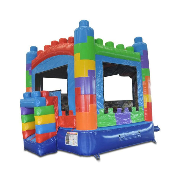 Mega Block Bounce House Jump N Fun Inflatables Bouncy Castle Birthday Party For Kids