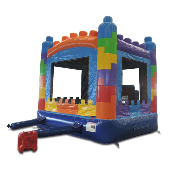 Mega Block Bounce House Jump N Fun Inflatables Bouncy Castle Birthday Party For Kids