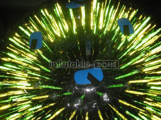 Yellow Light Shining Zorb Ball, Inflatable Flaming Zorb Ball, Lighting Inflatable Zorb