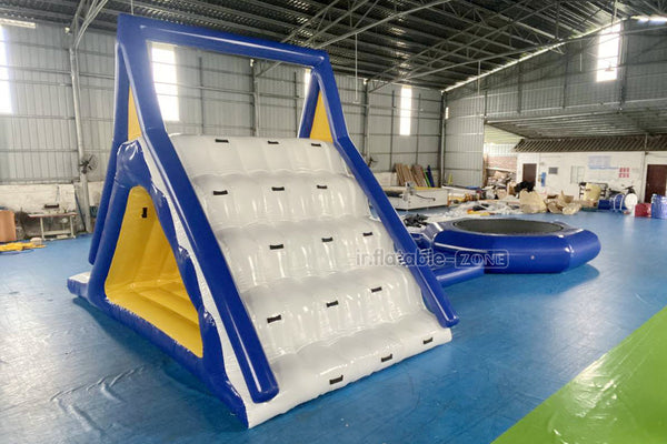 Commercial Large Inflatable Water Floating Slides Combo Inflatable Trampoline Sea Sports Games