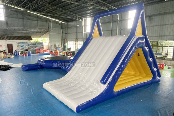 Commercial Large Inflatable Water Floating Slides Combo Inflatable Trampoline Sea Sports Games