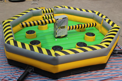 Outdoor Inflatable Wipeout Sports Games Mechanical Inflatable Sweeper Game For Kids And Adults