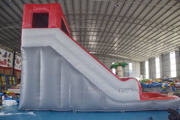 Commercial Inflatable Wet And Dry Water Slide Exciting Climb And Slide With Inflatable Splash Pool