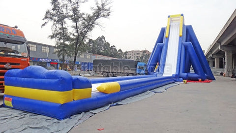 Super Long Awesome Inflatable Water Slide, Giant Inflatable Slide And Slip