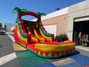 Inflatable Coconut Tree Water Slide For Party, Commercial Water Slides For Business