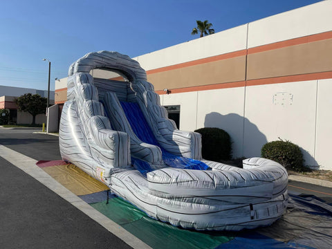 Water Slides Commercial Pool, Commercial Inflatable Water Slide With Ball Pit