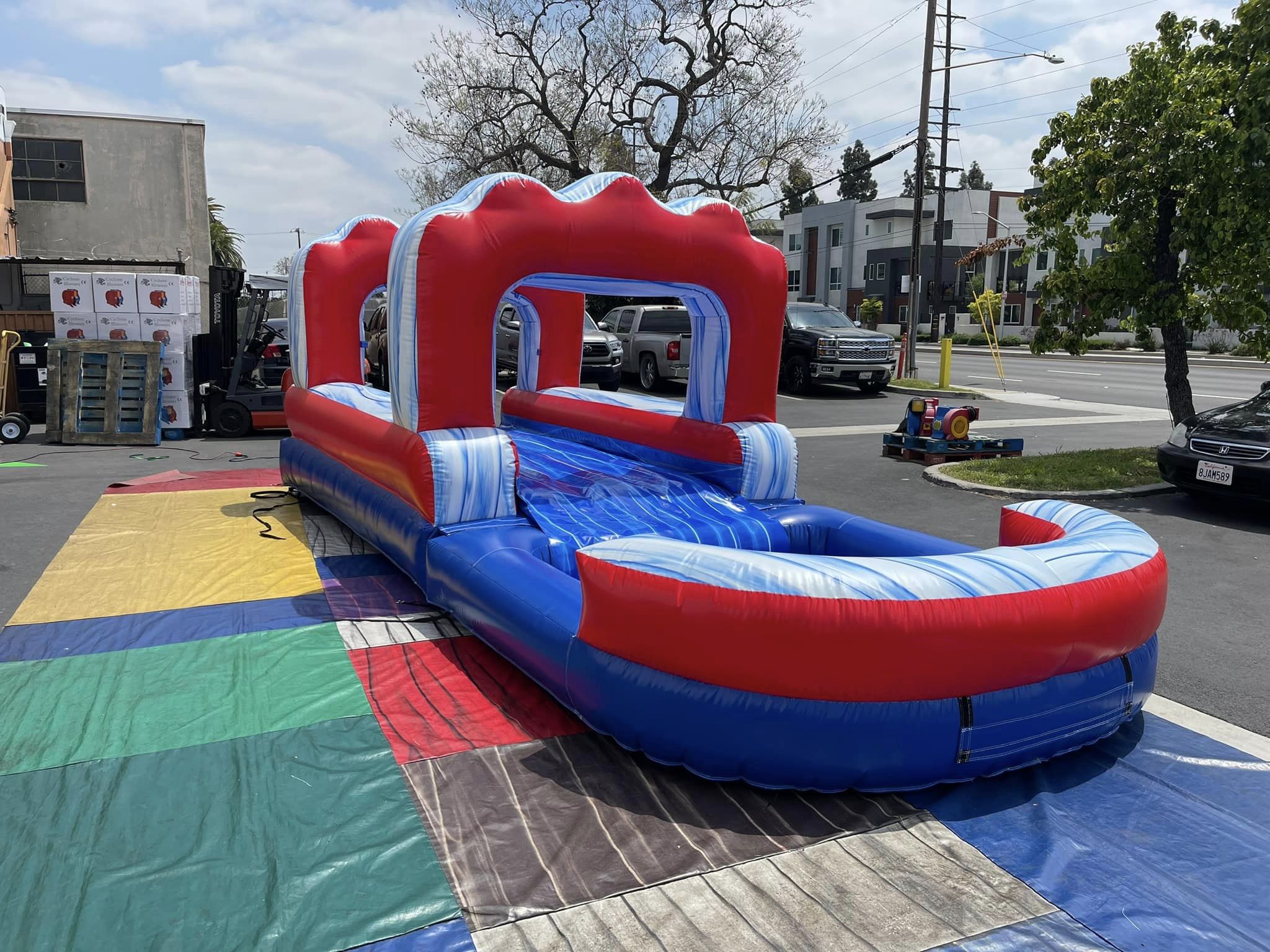 Inflatable Water Slide , Commercial Grade Inflatable Water Slides With Pool For Summer