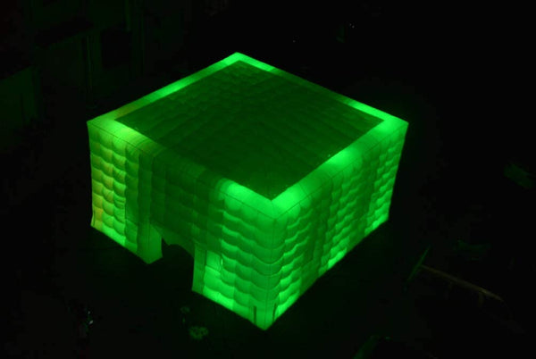 Large Led Inflatable Marquee Inflatable Air Cube Tent House With Blower/Inflatable Lighting Tent For Party Event Exhibition Show Advertising