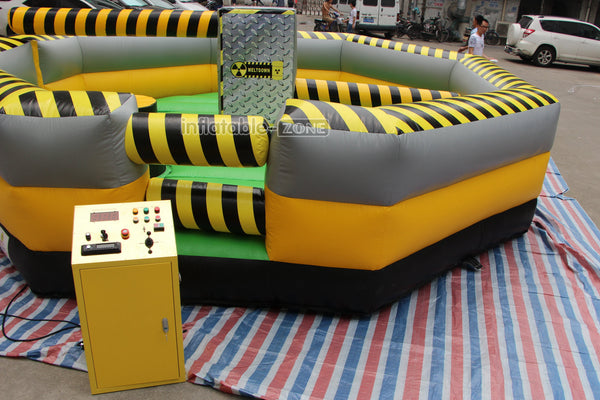 Commercial Inflatable Wipeout Sweeper Interactive Meltdown Machine Inflatable Bouncer Game Wipe Out Challenge