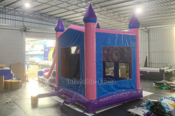 Commercial Inflatable Bouncy Jumping Castle Party Bouncing House Combo Single Lane Water Slide With Pool