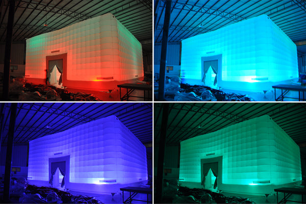 Outdoor Led Light Inflatable Wedding Tent Party Giant Inflatable Disco Cube Tent Inflatable Nightclub