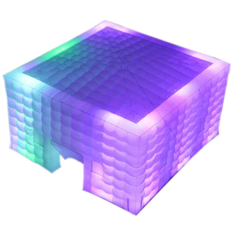 Large Led Inflatable Marquee Inflatable Air Cube Tent House With Blower/Inflatable Lighting Tent For Party Event Exhibition Show Advertising