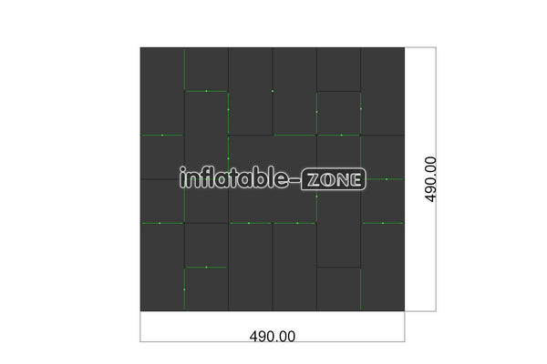 Inflatable-Zone Design Commercial Interactive Challenging Inflatable Laser Tag Maze Game Inflatable Black Maze House
