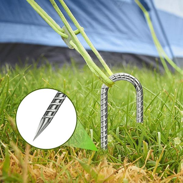 Rebar-Stakes-12-Inch, Inflatable Products Ground Stakes Heavy Duty J-Hook Ground Anchors