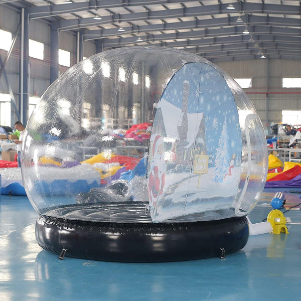 8.9ft inflatable snow globe with customized background