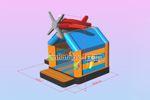Inflatable-Zone Design Fun Inflatable Bouncy Castle Airplane Inflatable Bouncer With Slide Combo Bounce House