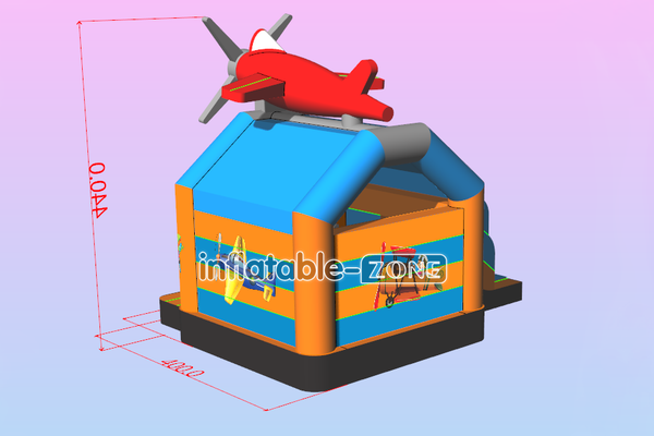 Inflatable-Zone Design Fun Inflatable Bouncy Castle Airplane Inflatable Bouncer With Slide Combo Bounce House