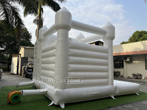 Backyard Bounce House Party Slide Combo Inflatable Bouncer White Wedding Bouncy Castle With Ball Pit