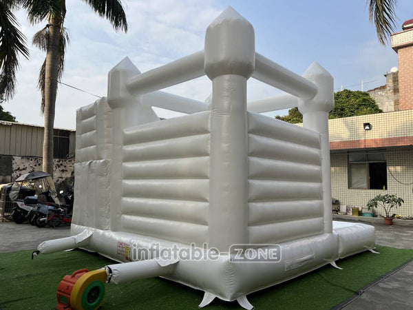 Backyard Bounce House Party Slide Combo Inflatable Bouncer White Wedding Bouncy Castle With Ball Pit