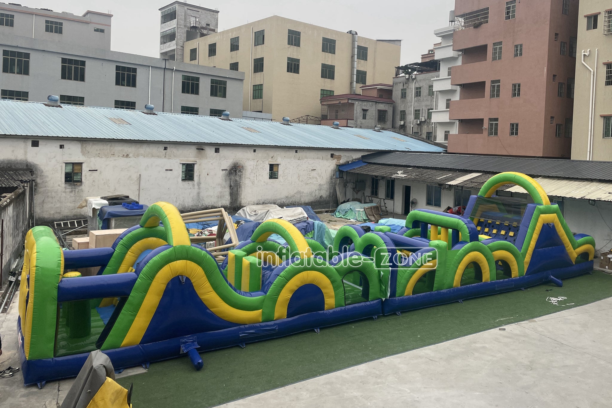 Giant Inflatable Obstacle Course Best Outdoor Obstacle Challenge Course Inflatable Sports Interactive Game