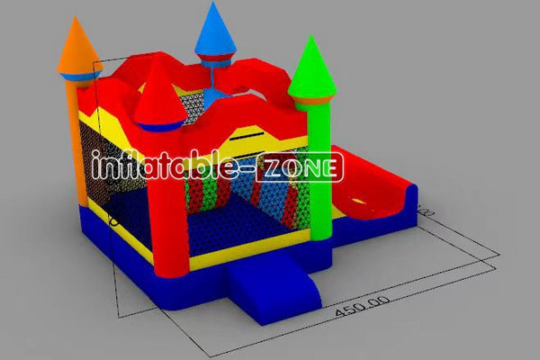 Inflatable-Zone Design Commercial Kids Inflatable Bouncy Castle Combo Bounce House With Slide