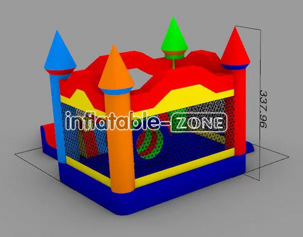Inflatable-Zone Design Commercial Kids Inflatable Bouncy Castle Combo Bounce House With Slide