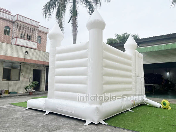 Fun And Exciting Wedding Jumping Castle Slide Combo Bounce House White Inflatable Bouncy For Backyard Trampoline Party
