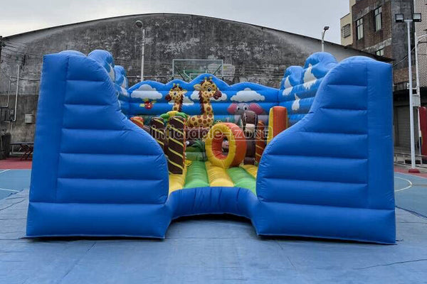 Commercial Inflatable Fun City Colorful Play Inflatable Kids Playground Inflatable Amusement Equipment