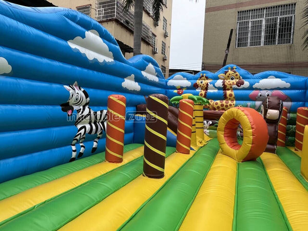 Commercial Inflatable Fun City Colorful Play Inflatable Kids Playground Inflatable Amusement Equipment