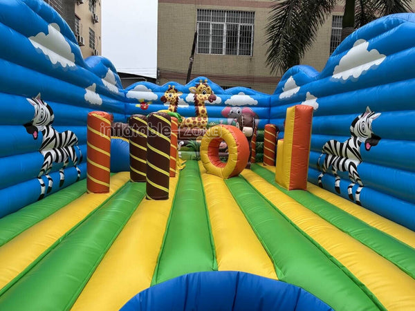 Commercial Inflatable Fun City Colorful Play Inflatable Kids Playground Inflatable Amusement Equipment