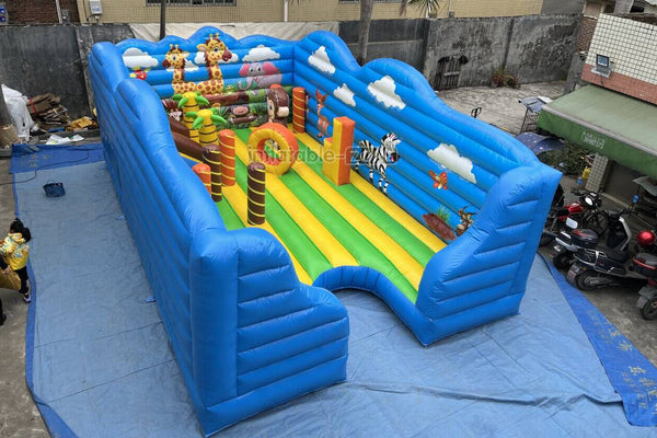 Commercial Inflatable Fun City Colorful Play Inflatable Kids Playground Inflatable Amusement Equipment