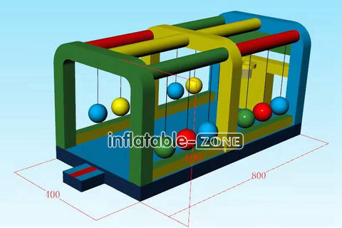 Inflatable-Zone Design Commercial Inflatable Gauntlet Game Outdoor Inflatable Sports Games Inflatable Run The Gauntlet
