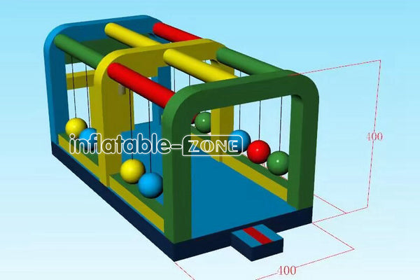 Inflatable-Zone Design Commercial Inflatable Gauntlet Game Outdoor Inflatable Sports Games Inflatable Run The Gauntlet