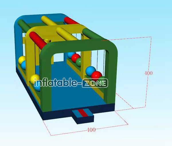Inflatable-Zone Design Commercial Inflatable Gauntlet Game Outdoor Inflatable Sports Games Inflatable Run The Gauntlet