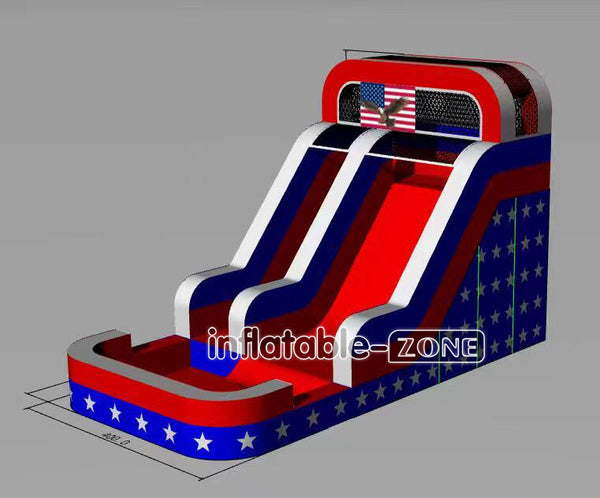 Inflatable-Zone Design Commercial Inflatable Water Slides Party Jump American Big Bounce Water Slide For Adults