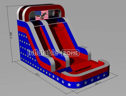 Inflatable-Zone Design Commercial Inflatable Water Slides Party Jump American Big Bounce Water Slide For Adults
