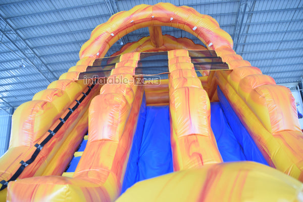Slam N Curve Inflatable Water Slide Sunny Fun Largest Blow Up Splash Pool Double Lane Water Slide
