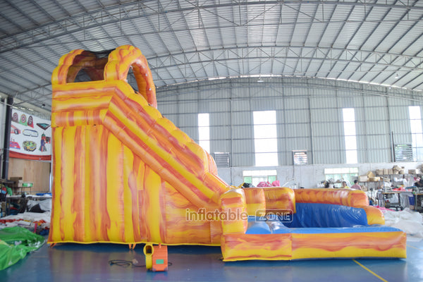 Slam N Curve Inflatable Water Slide Sunny Fun Largest Blow Up Splash Pool Double Lane Water Slide