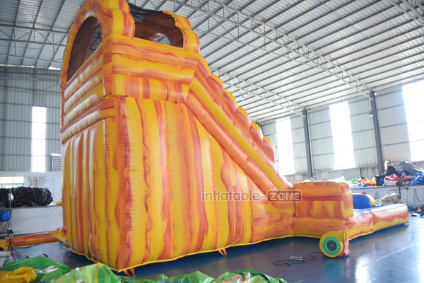 Slam N Curve Inflatable Water Slide Sunny Fun Largest Blow Up Splash Pool Double Lane Water Slide
