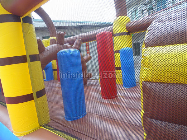 Inflatable Pirate Ship Bounce House Jumping Obstacle Course