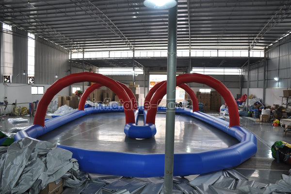Outdoor Inflatable Zorbing Ball Track, Human Hamster Zorb Track