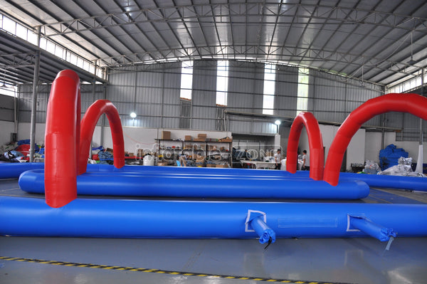 Outdoor Inflatable Zorbing Ball Track, Human Hamster Zorb Track