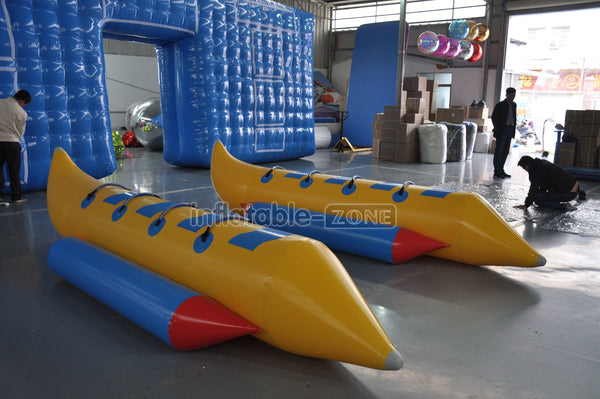 Inflatable Banana Boat Towable Banana Boat Tube Blow Up Banana Boat