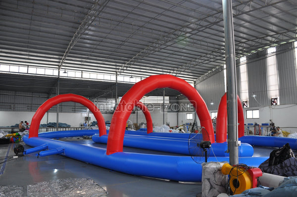 Outdoor Inflatable Zorbing Ball Track, Human Hamster Zorb Track
