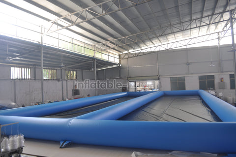 Blue Inflatable Zorbing Track Sports Game Outdoor Zorb Ball Race Track Human Hamster Ball Track