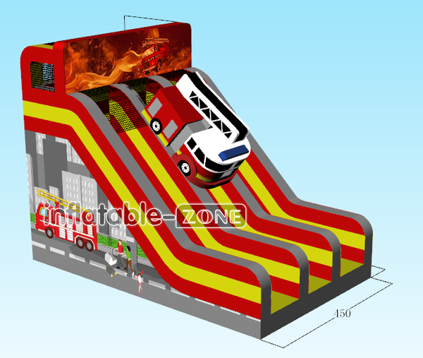 Inflatable-Zone Design Double Lane Inflatable Dry Slide Giant Bouncy And Fun Party